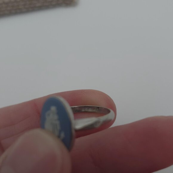 Size 6.5 Sterling Silver Wedgwood Jasperware Ring A1694 - Picture 4 of 7